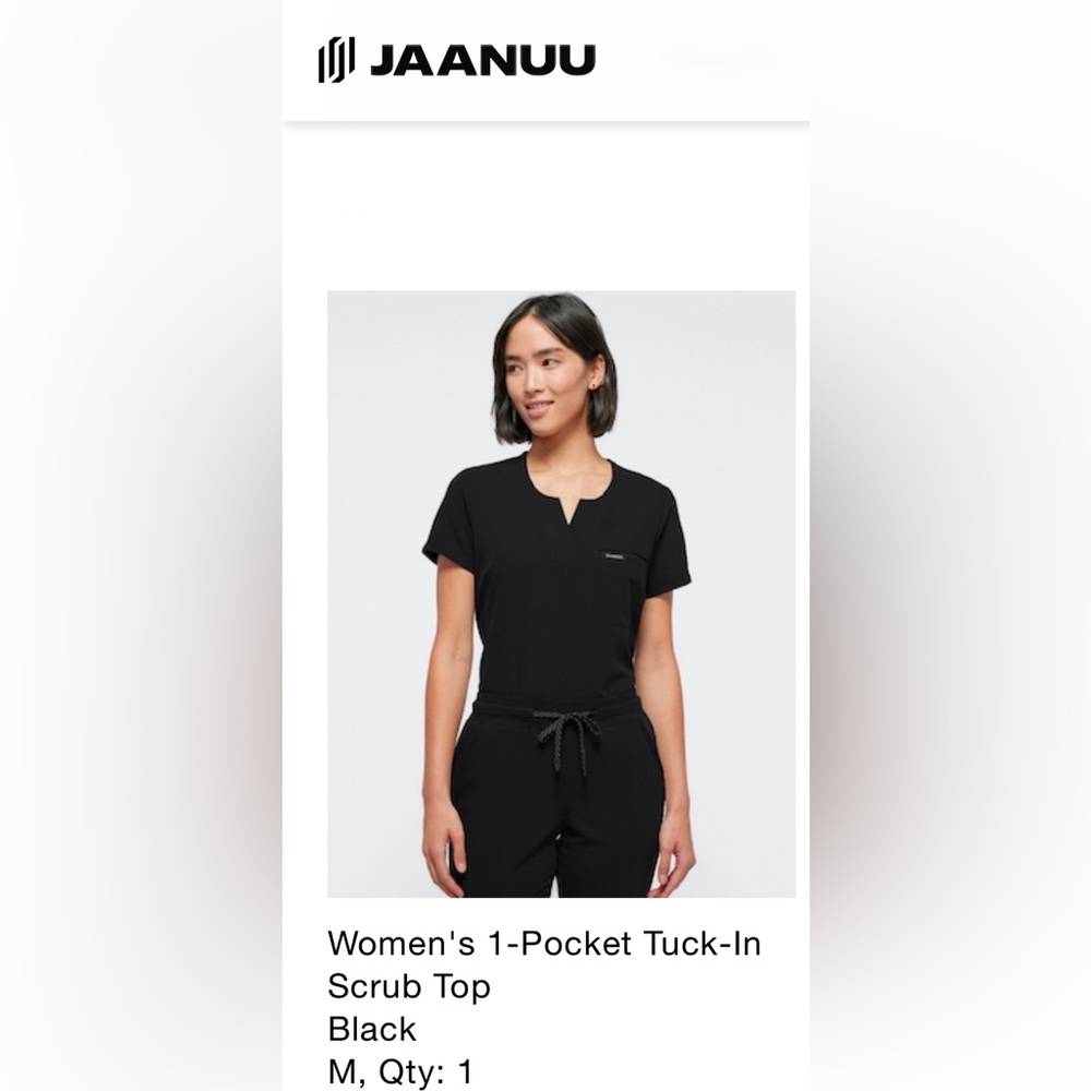 Jaanuu Women’s 1-pocket Tuck-in Scrub top